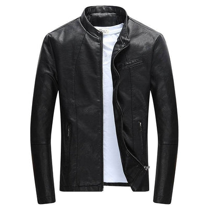 Buycenter Men's PU Leather Jacket - Plus Velvet Lining for Cozy Style - Buy Center