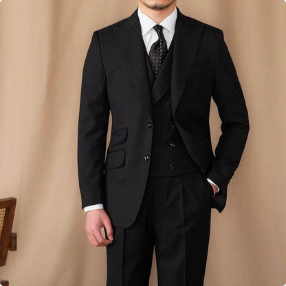 Trendy Three-Piece Business Suit - Premium Wool, Perfect for Any Occasion - Buy Center