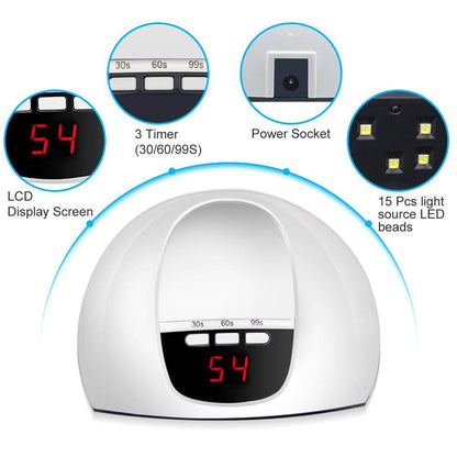 Smart Sensor Nail Dryer Lamp 54W - Quick Drying & Compact Design - Buy Center