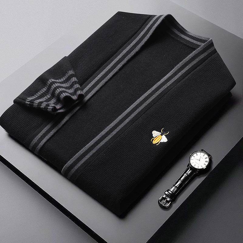 Men's Korean Style Slim Fit Cardigan - Trendy Long Sleeve Knitwear - Buy Center