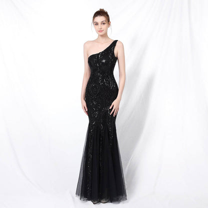 Buycenter Evening Dress for Women - Elegant Backless Fishtail Design - Buy Center