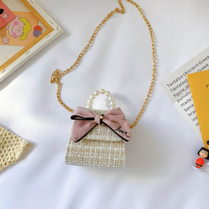 Pearl Handbag for Kids - Stylish Soft Woolen Messenger Bag 2025 - Buy Center