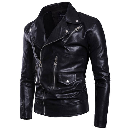 Men's Multi Zip Leather Coat - Stylish Genuine Leather Motorcycle Jacket - Buy Center