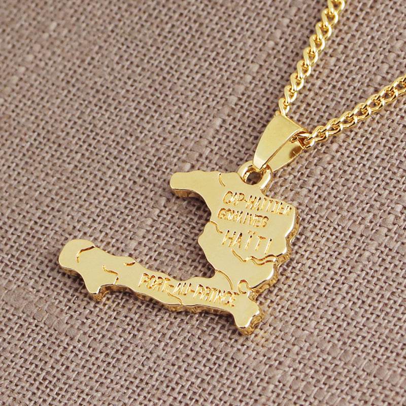 Haiti Map Necklace - Stylish Travel Jewelry for Men & Women, 2025 - Buy Center