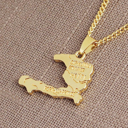 Haiti Map Necklace - Stylish Travel Jewelry for Men & Women, 2025 - Buy Center