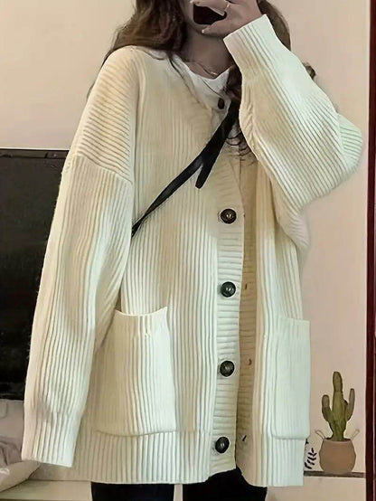 Buycenter Women's Vintage Loose Outer Wear Coat - Japanese Lazy Style - Buy Center