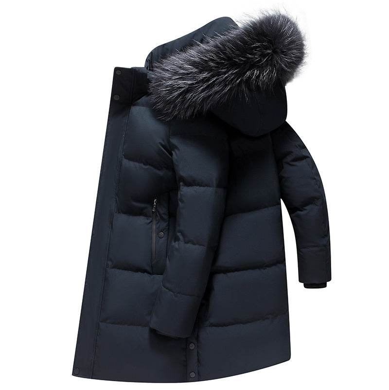 Thickened Cold-Resistant Hooded Down Jacket - Luxury Fur Collar Parka - Buy Center
