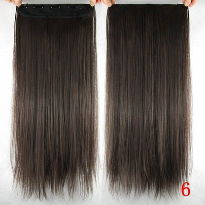 One-Piece Clip-In Hair Wig - 60cm Natural Look, Easy Clip Application - Buy Center