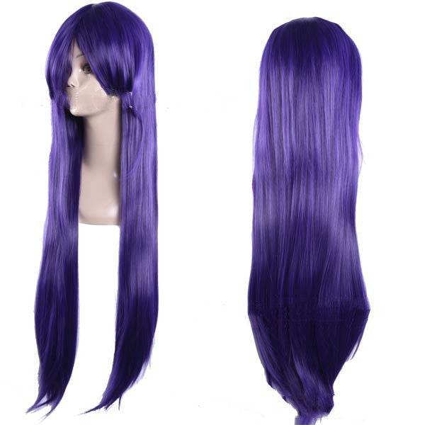 Long Straight Anime Wig - 80cm Human Hair, Heat-Resistant, Stylish Look - Buy Center