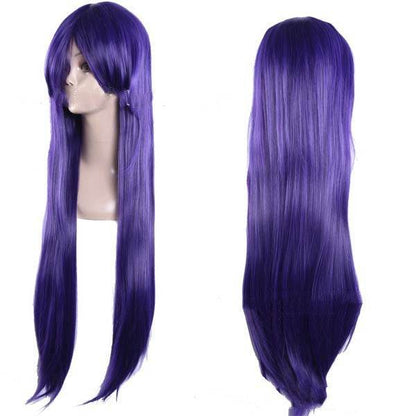 Long Straight Anime Wig - 80cm Human Hair, Heat-Resistant, Stylish Look - Buy Center