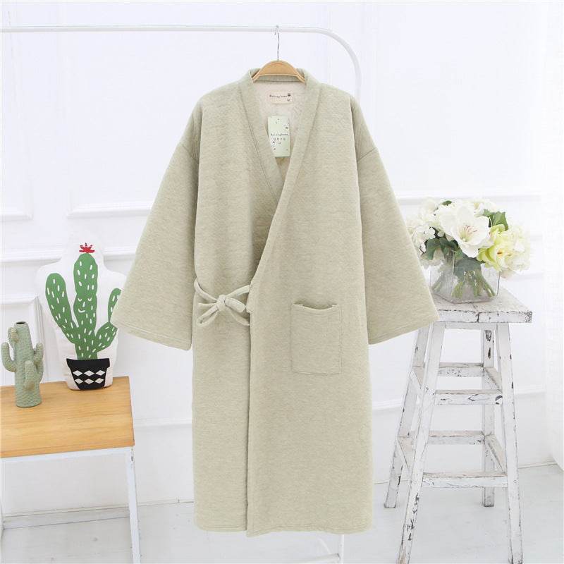 Loose Cotton Bathrobe - Stylish and Comfortable Spa Robe for Relaxation - Buy Center