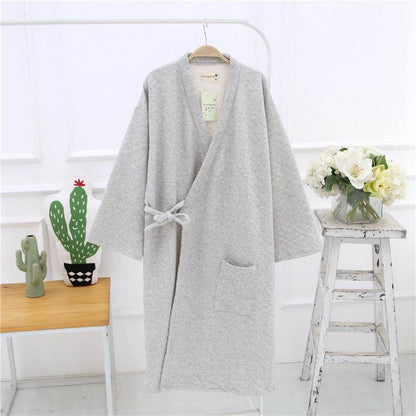 Loose Cotton Bathrobe - Stylish and Comfortable Spa Robe for Relaxation - Buy Center
