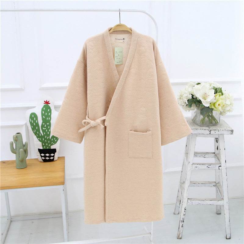 Loose Cotton Bathrobe - Stylish and Comfortable Spa Robe for Relaxation - Buy Center