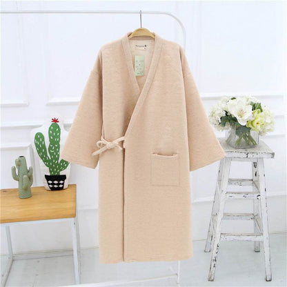 Loose Cotton Bathrobe - Stylish and Comfortable Spa Robe for Relaxation - Buy Center