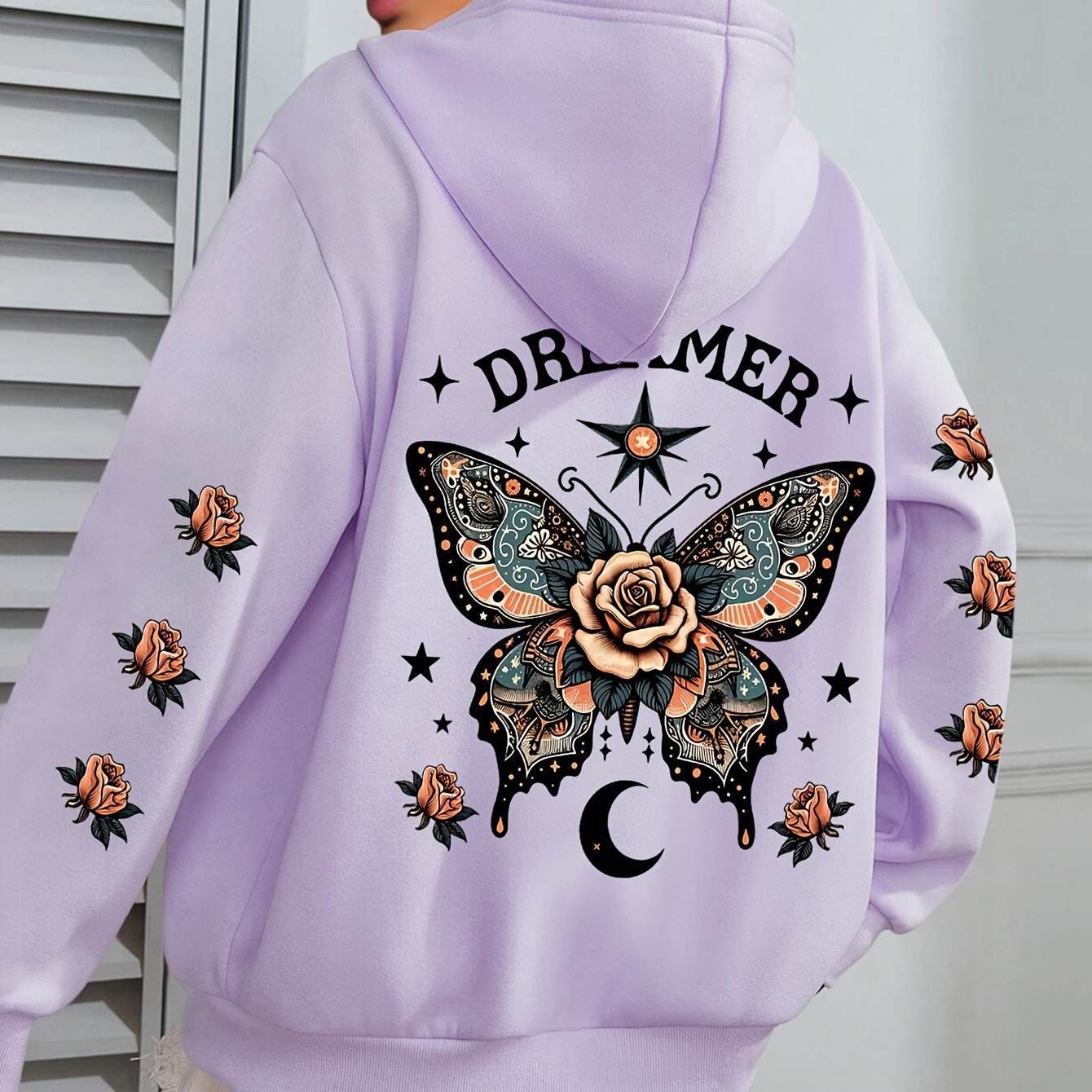 Women's Casual Letter Print Hoodie - Stylish Loose Fit & Drawstring - Buy Center