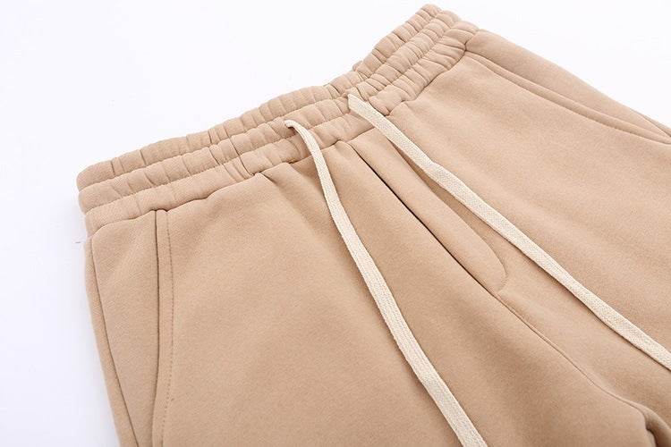 Fall-Winter Velvet Knit Sweater & Straight Slacks - Cozy Sports Style - Buy Center