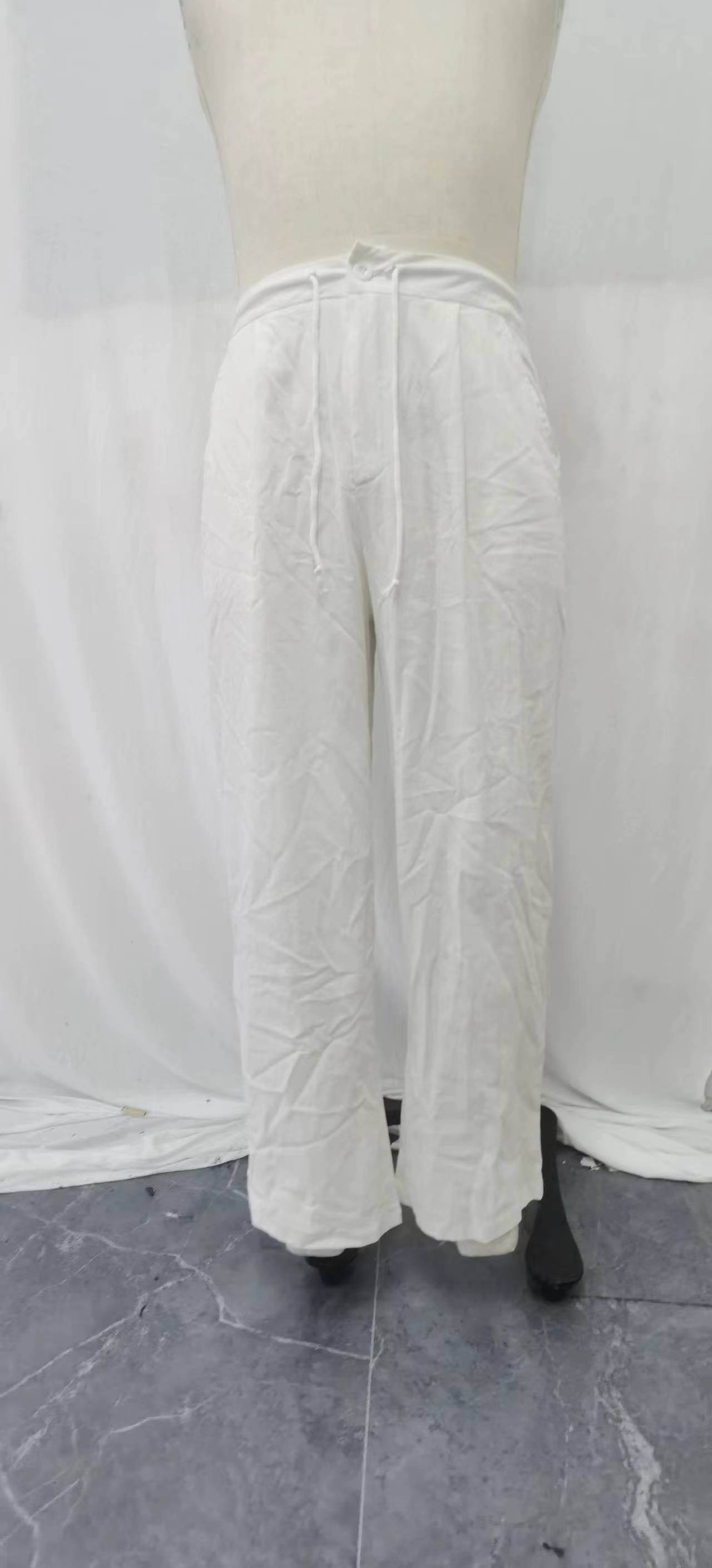 Buycenter Men's Cotton Linen Casual Trousers - Solid Color, Multiple Sizes - Buy Center