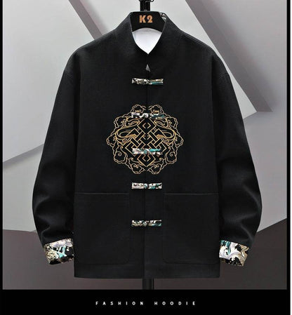 Buycenter Embroidered Chinese Coat - Stylish Buckle Design in Various Colors - Buy Center