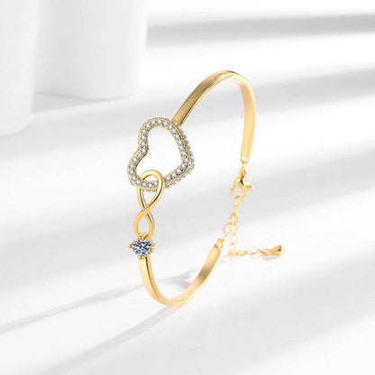Buycenter Infinite Symbol Hollow Love Bracelet - Elegant Heart Design - Buy Center