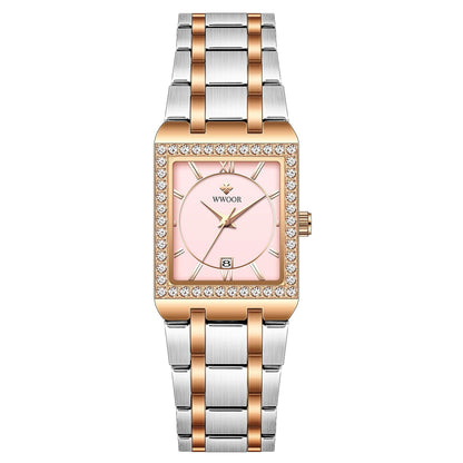 Grip Love Square Steel Band Watch - Waterproof Quartz Stylish for Women - Buy Center
