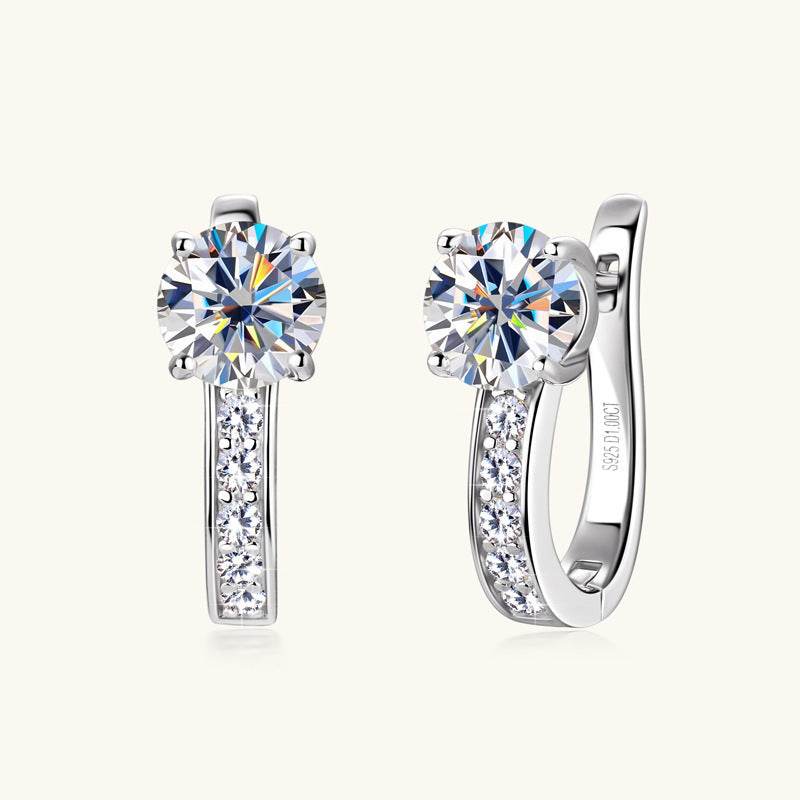 Simple High-Grade Moissanite Earrings - Elegant Jewelry for Women - Buy Center