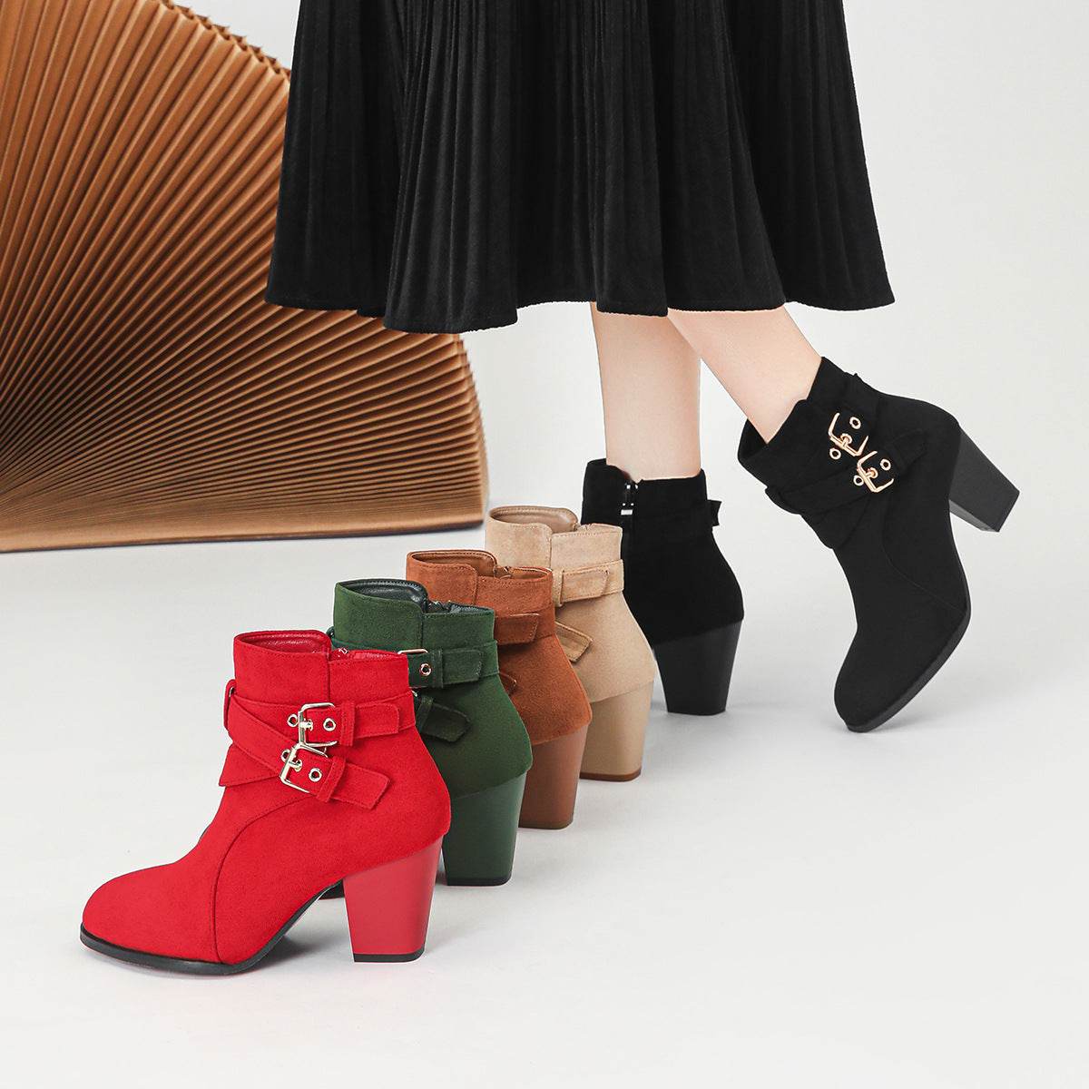 Stylish Women's Suede Ankle Boots - Comfortable & Elegant Fashion 2025 - Buy Center