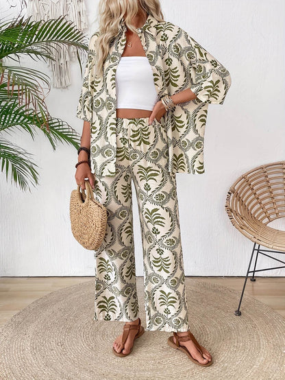 Women's Spring Summer Vacation Two-Piece Set - Tropical Style - Buy Center