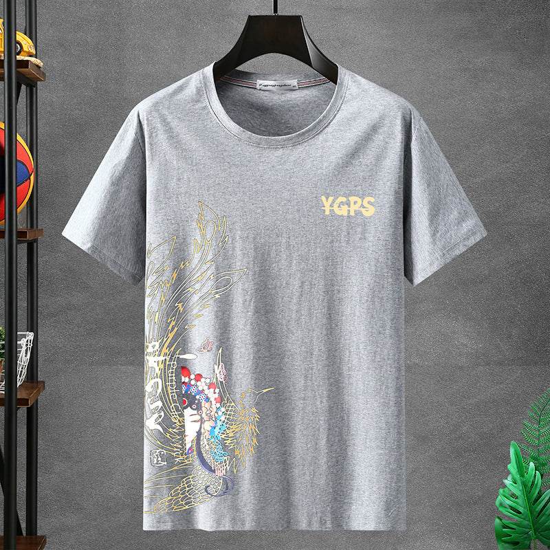 Men's Plus Size Oversized Short Sleeve T-shirt - Cotton Blend, Loose Fit - Buy Center