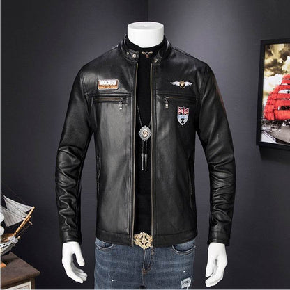 Trendy Handsome Locomotive PU Leather Coat - Stylish & Durable Fashion 2025 - Buy Center