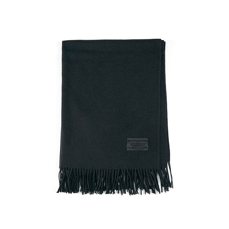 Solid Color Fringed Long Scarf - Warm, Skin-Friendly Material for Stylish Layers - Buy Center