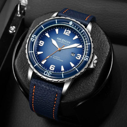 Buycenter Waterproof Men's Watch - Large Dial Quartz with Calendar - Buy Center