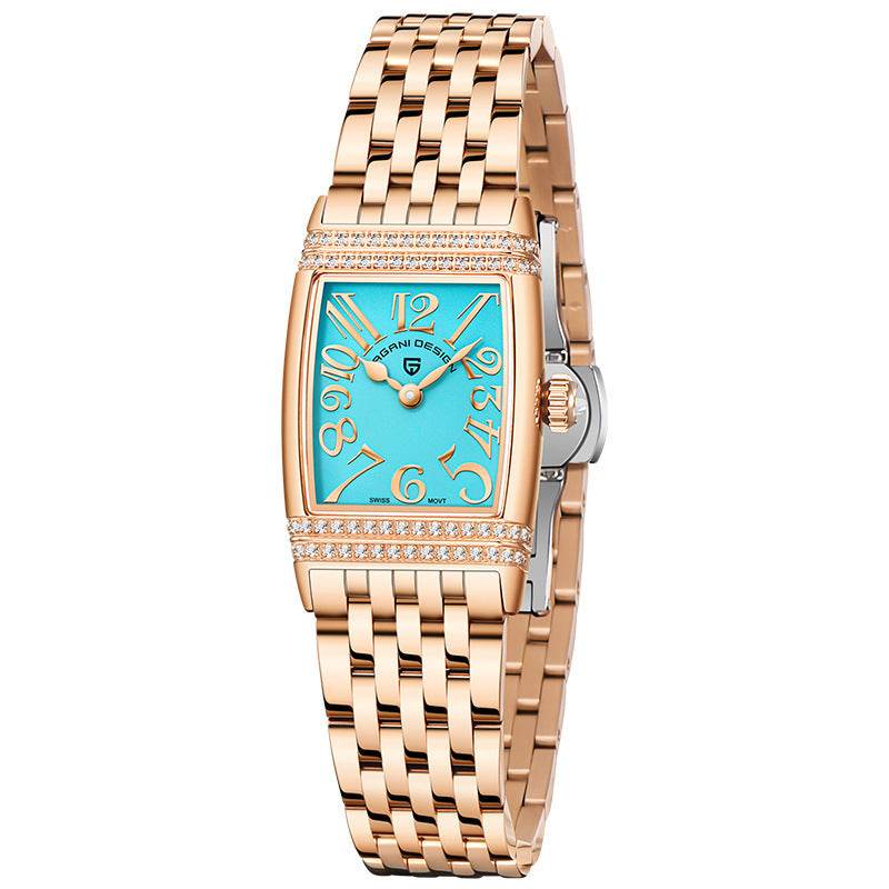 Buy Center Women's Quartz Watch - Diamond Accents & Stainless Steel Elegance - Buy Center