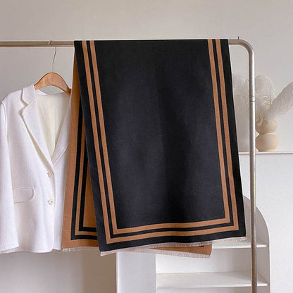 Thickened Warm Women's Scarf - Geometric Jacquard Design for Winter Style - Buy Center