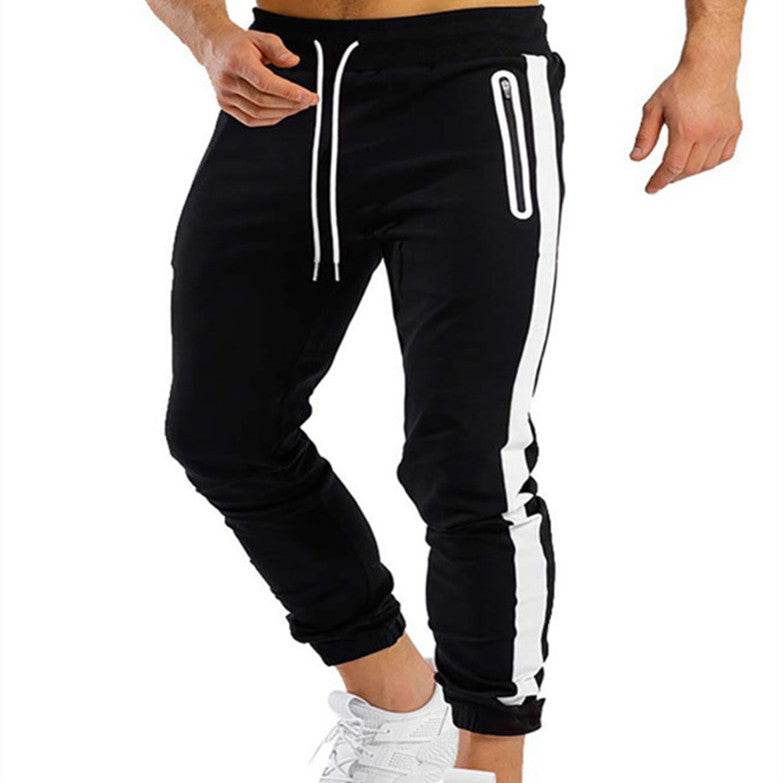 Men's Trendy Running Fitness Trousers - Velcro, Moisture-Wicking Design - Buy Center