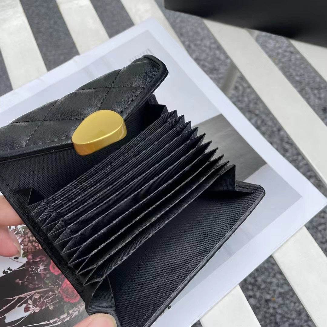 Women's Rhombus Leather Wallet - Compact Luxury in Trendy Colors - Buy Center