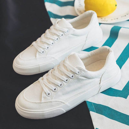 Buycenter White Canvas Shoes - Stylish & Breathable Men's All-Match Design - Buy Center