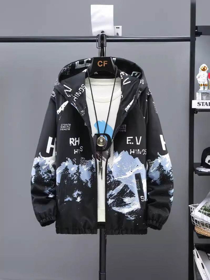 Buycenter Hooded Casual Men's Jacket - Trendy Striped Design in 2025 - Buy Center