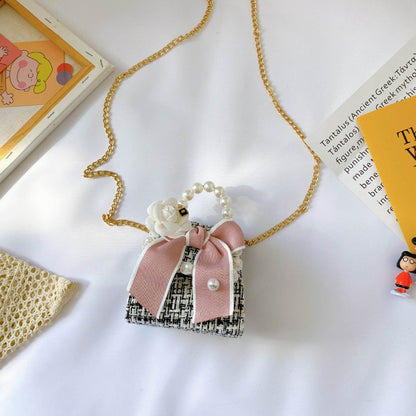 Pearl Handbag for Kids - Stylish Soft Woolen Messenger Bag 2025 - Buy Center