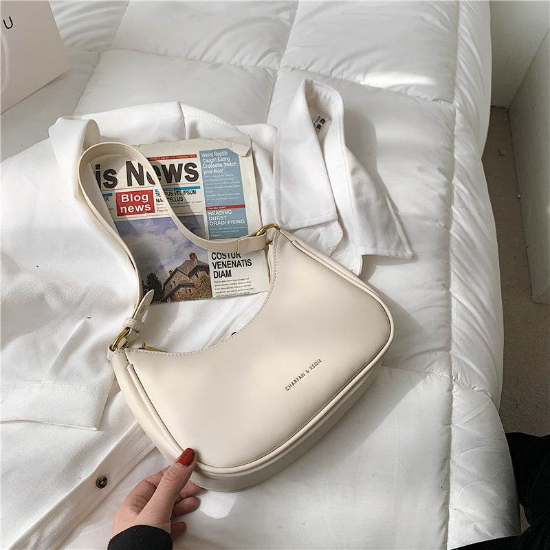 Buycenter Korean Style Messenger Bag - Trendy Crescent Design, Soft Handle - Buy Center