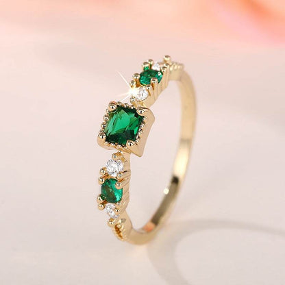 Buycenter Geometric Female Ring - Fashionable Yellow Gold Copper Jewelry - Buy Center