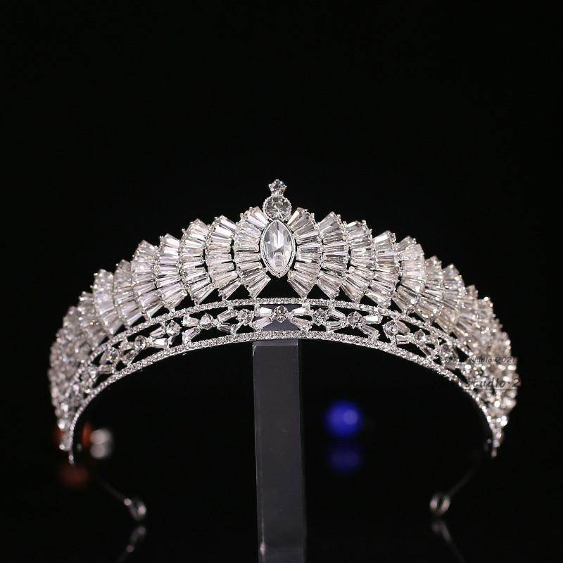 Elegant Japanese Korean Wedding Crown - Rhinestone Alloy Hair Jewelry - Buy Center