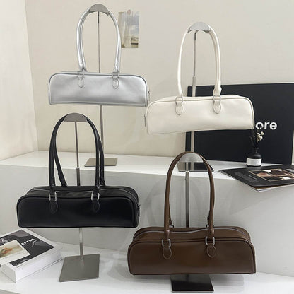 Buycenter Women's High-Grade Soft Leather Baguette Bag - Stylish & Versatile - Buy Center