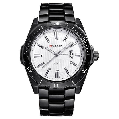 Buycenter Men's Waterproof Quartz Watch - Stylish Steel Band Design - Buy Center