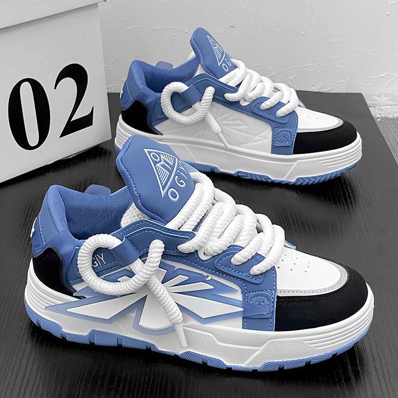 Trendy Men’s Thick Bottom Sneakers - Casual Harajuku Style, Multiple Colors - Buy Center