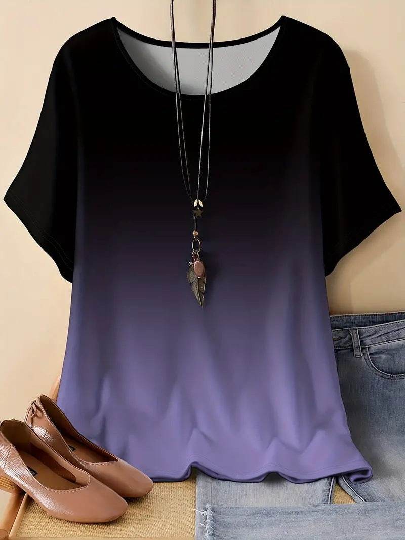 Ladies Casual Sports Loose Short Sleeve Top - Sizes XL to 6XL - Buy Center