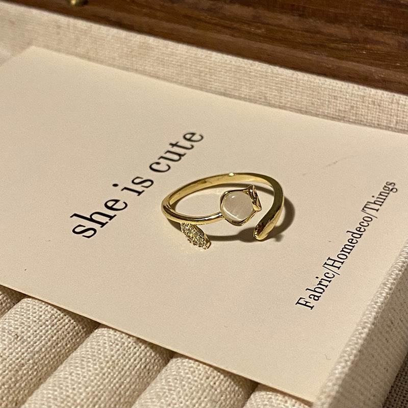 Light Luxury Tulip Ring - Elegant Copper Plated Design for Women - Buy Center