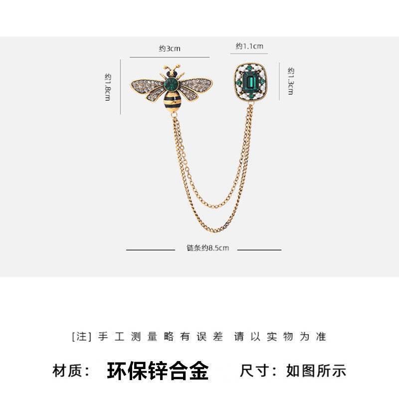 Little Bee Tassel Brooch - Retro Chain Accessory for Trendy Men & Women - Buy Center