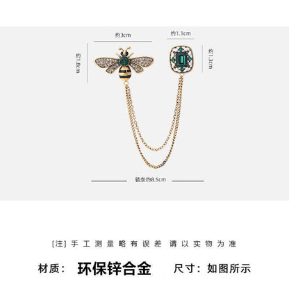 Little Bee Tassel Brooch - Retro Chain Accessory for Trendy Men & Women - Buy Center