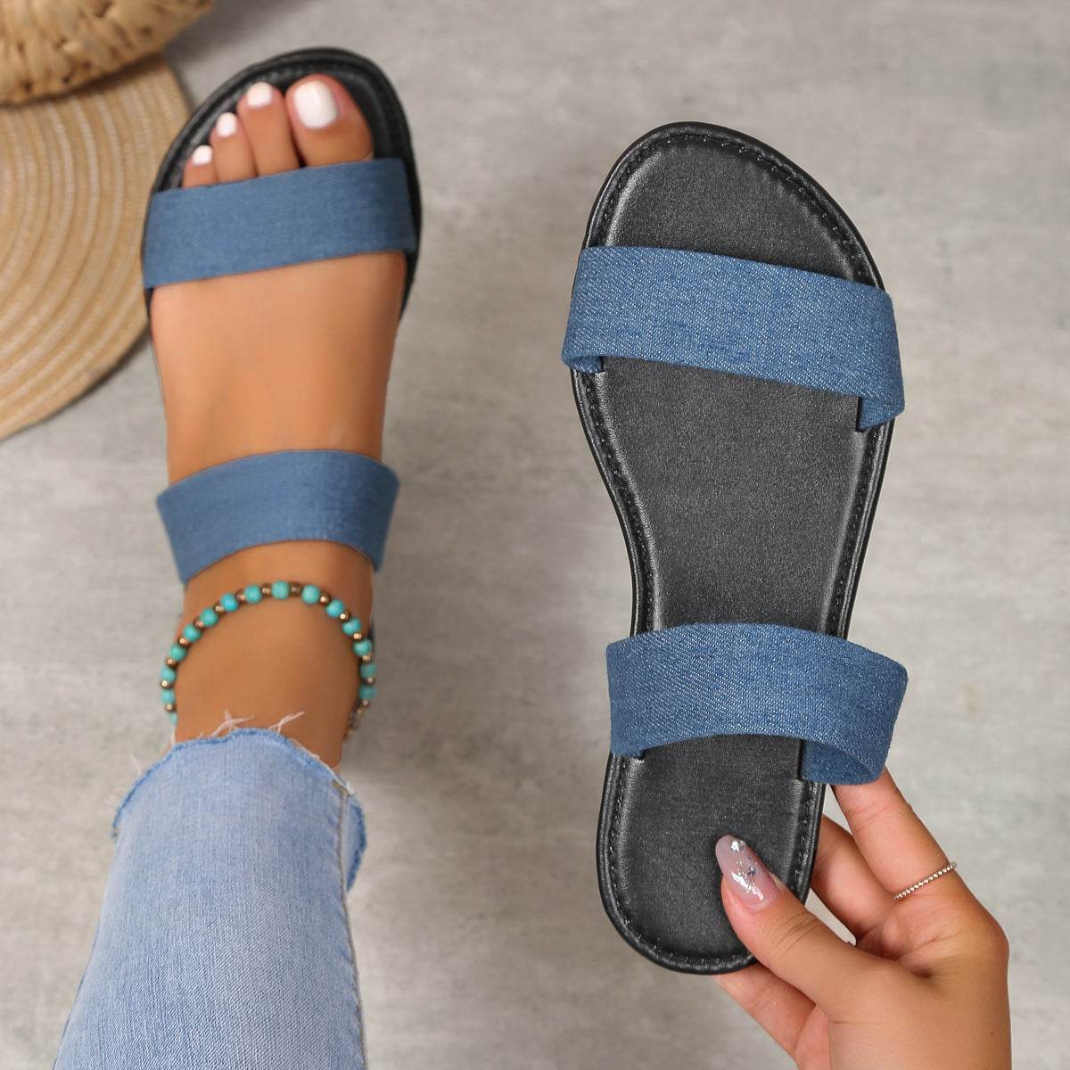 Buycenter Ethnic Pattern Flat Slip-On Slippers for Women - Casual Comfort - Buy Center