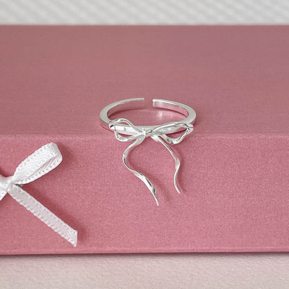 Adjustable Copper Ribbon Bow Ring for Women - Stylish Statement Jewelry - Buy Center
